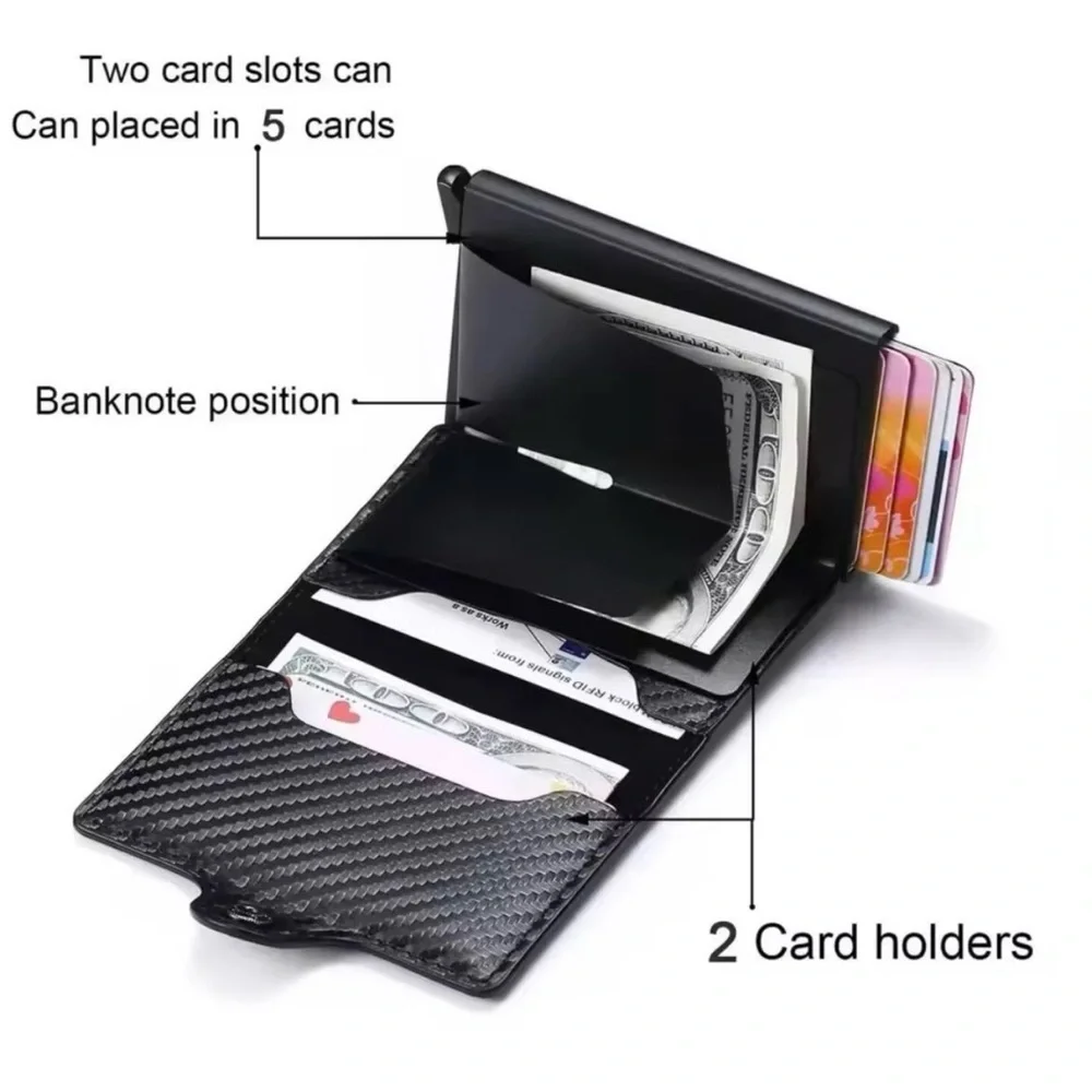 RFID Wallet with Spring Loaded Card Holder